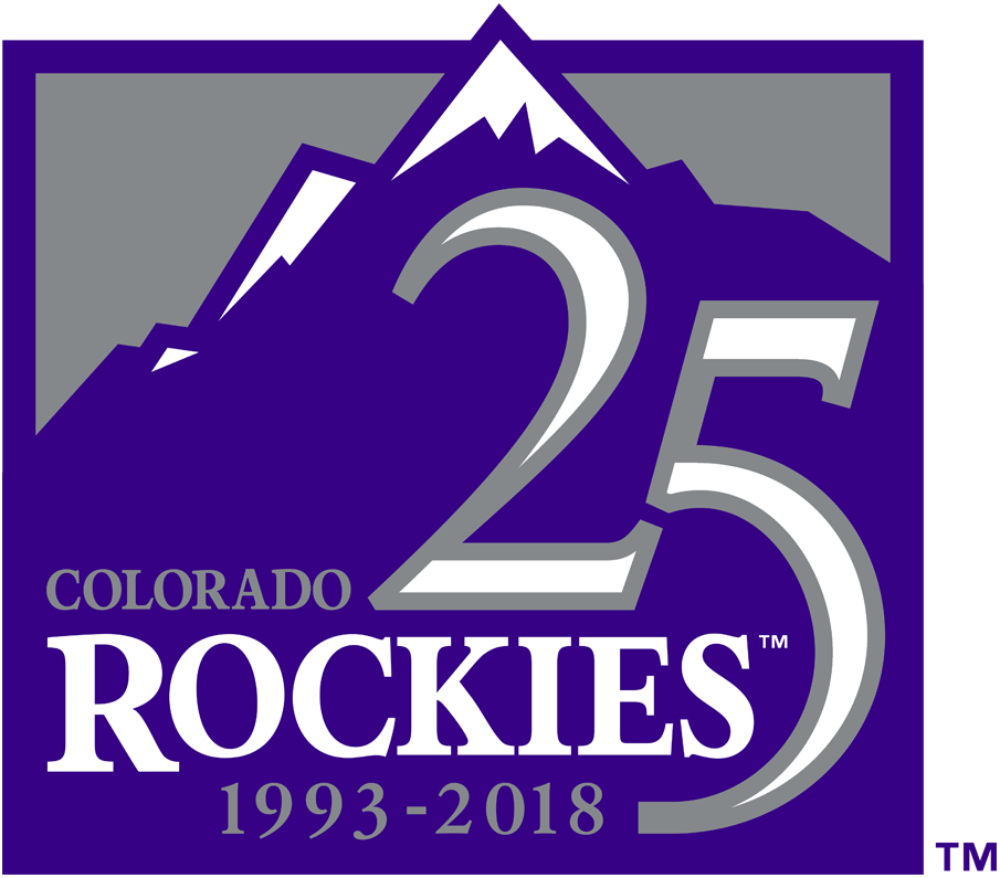 Colorado Rockies 2018 Anniversary Logo iron on transfers for T-shirts